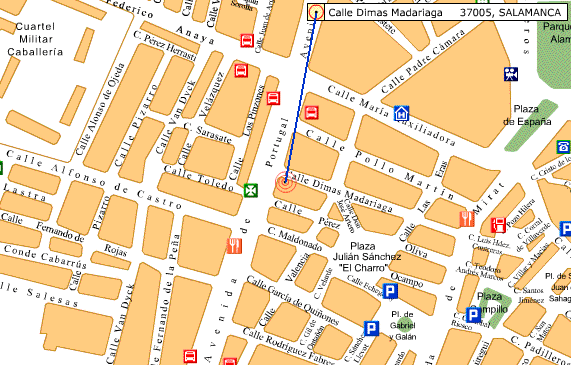 mapa de localización de la tienda
